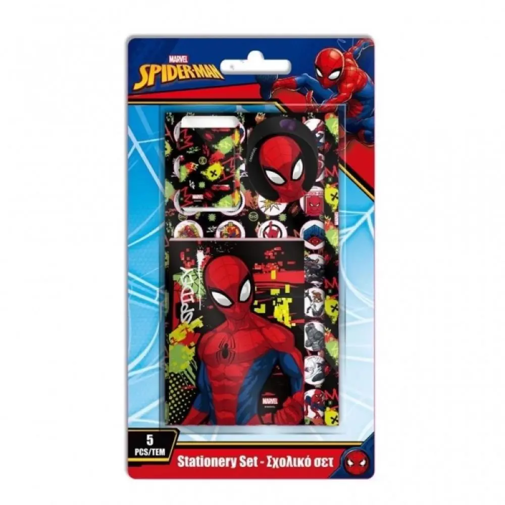 Conjunto de Escrita 5 Peças - Spiderman
