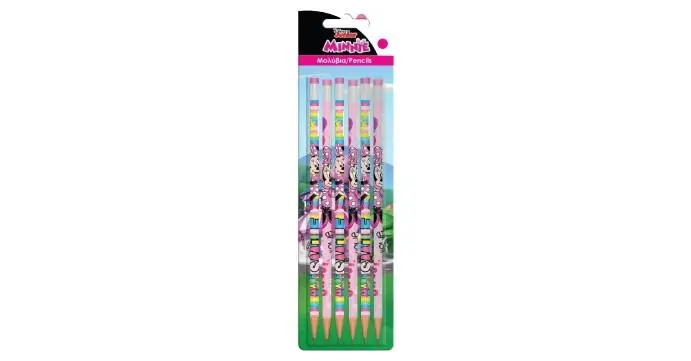 Conjunto de 6 Lápis "Made You Smile" - Minnie