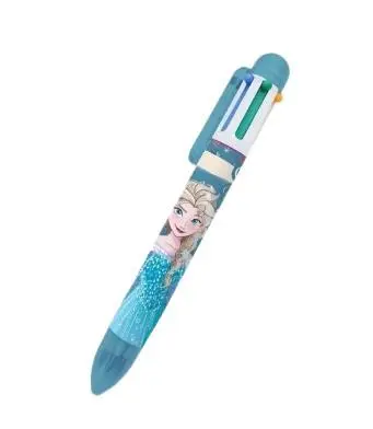 Esferográfica Multicolor 6 cores Azul/Rosa com Elsa e Anna - Frozen