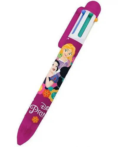 Esferográfica Multicolor 6 cores Ariel/3 Princesas - Disney Princess