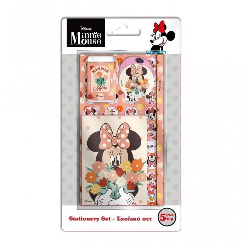 Conjunto Escolar 5 Peças Minnie - Disney