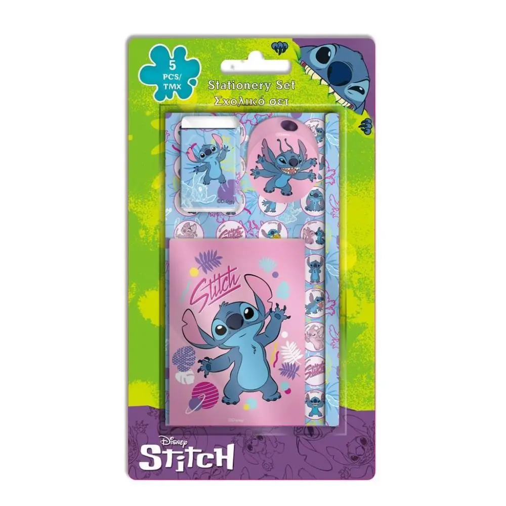 Conjunto Escolar 5 Peças - Lilo & Stitch