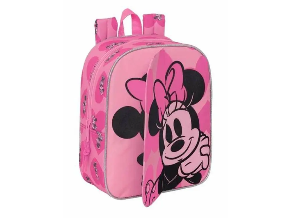 Mochila Infantil "Loving" Frente Reversível 27cm  - Minnie