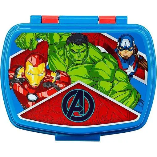 Sandwicheira Vermelha e Verde com 3 Personagens - Avengers