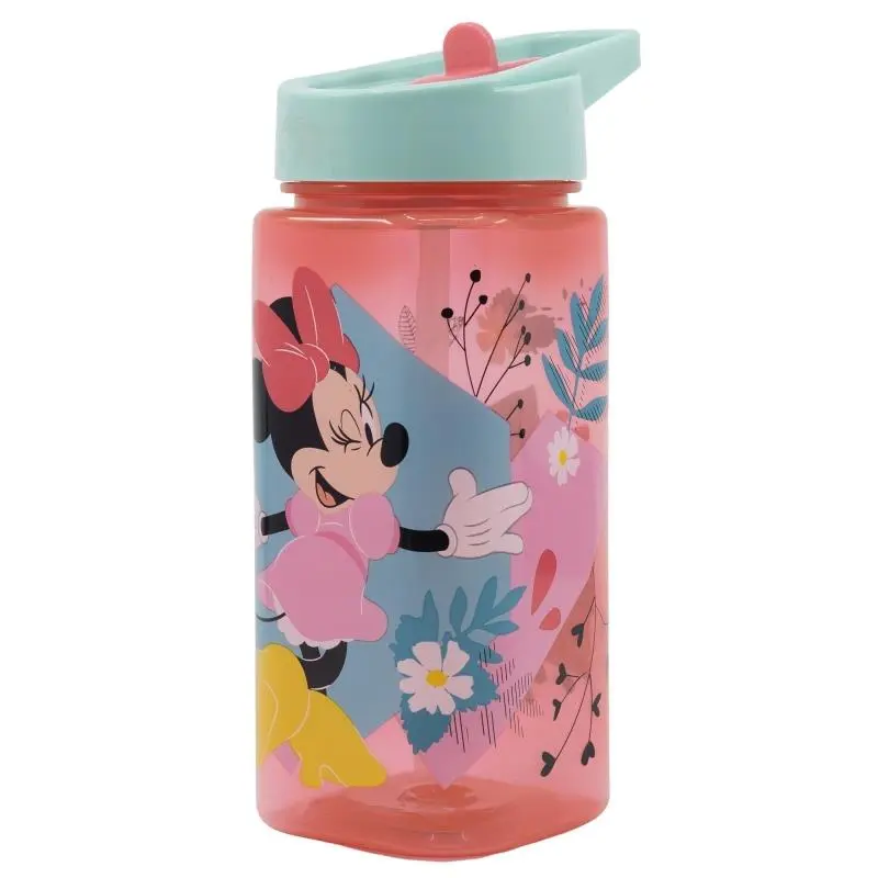 Garrafa Transparente com Palha Retractil 530ml "Being More" - Minnie