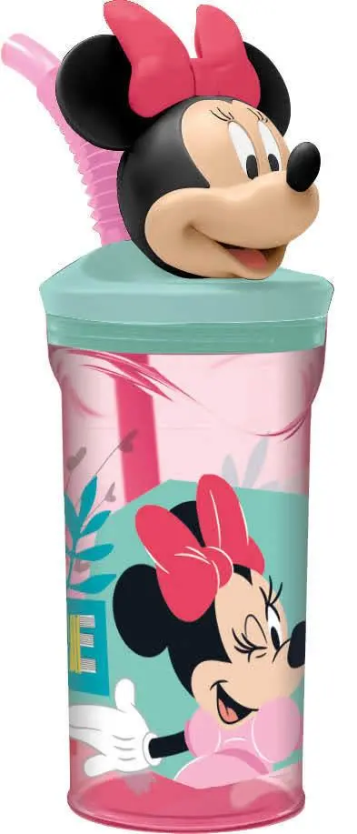 Copo c/ Palhina e Tampa 3D 360ml "Being More" - Minnie