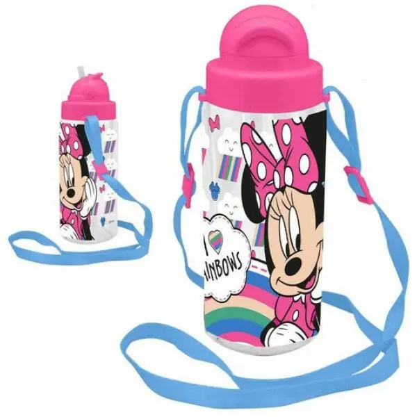 Cantil com Palhinha "I Love Rainbows" 500ml - Minnie