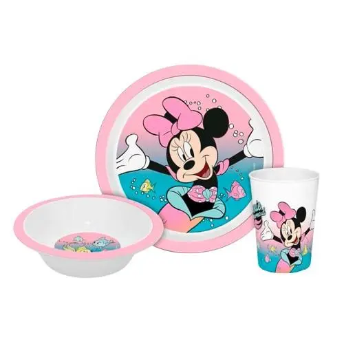 Conjunto de Refeição 2 Pratos e Copo "Disney Home" - Minnie