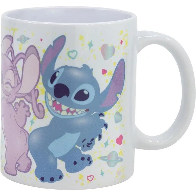 Caneca de Cerâmica C/ Stitch e Angel 325ml - Lilo & Stitch
