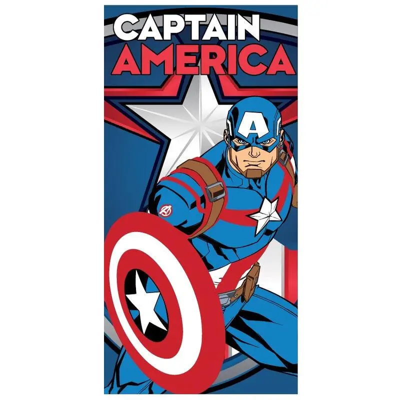 Toalha de Praia Capitão America Azul Avengers