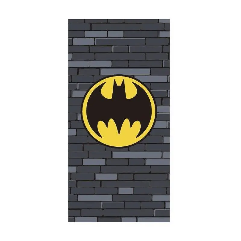 Toalha de Praia Batman Cinza com Tijolos