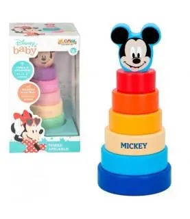 Torre Empilhável em Madeira 21cm - Mickey