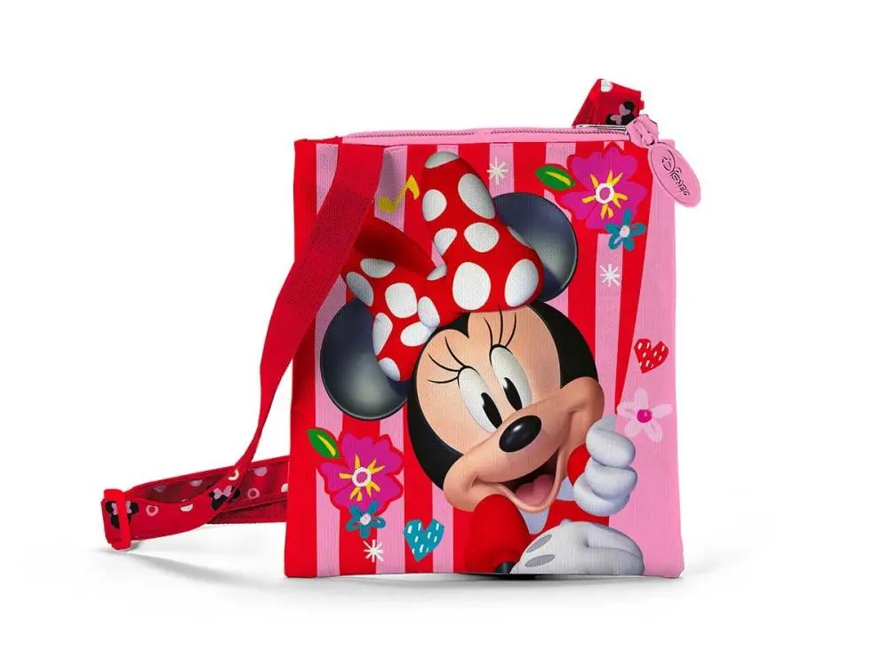 Bolsa de Traçar Quadrada c/ Riscas Vermelhas - Minnie Mouse