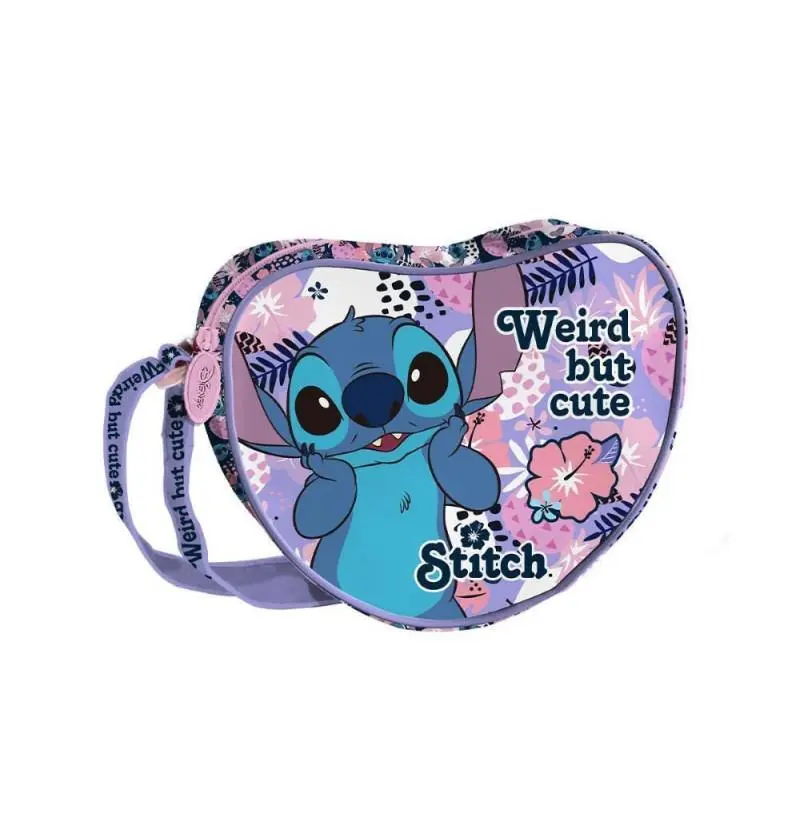 Bolsa de Traçar Coraçao "Weird but Cute" Azul/Roxo - Lilo & Stitch