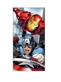 Toalha de Praia Avengers Cap America e Iron Man