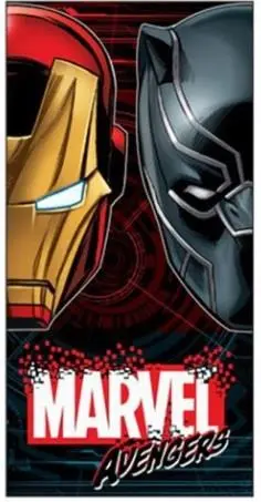 Toalha de Praia Avengers Iron man e Pantera Negra