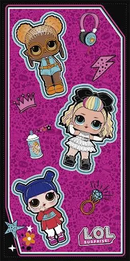 Toalha de Praia LOL Rosa 3 Personagens Spray