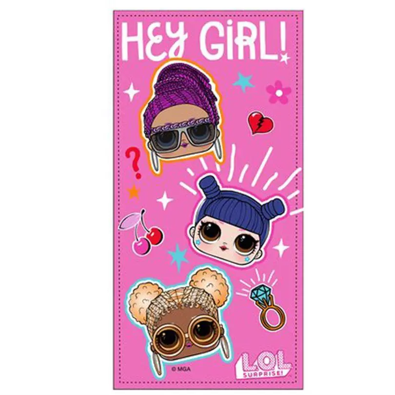 Toalha de Praia LOL Rosa "Hey Girl"