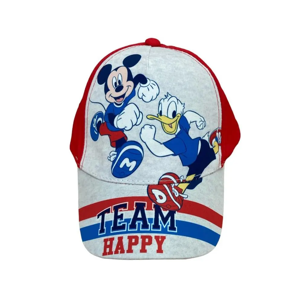 Boné Cinzento e Vermelho "Team Happy" (50) - Mickey