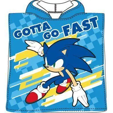 Poncho de Praia Microfibra Azul "Gotta Go Fas" (TU) - Sonic