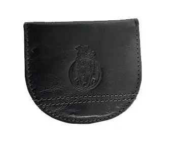 Porta Moedas Castanho Pata de Cavalo Com Mola em Pele FCP