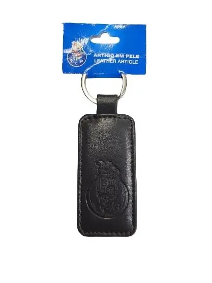 Porta Chaves Retangular de Pele em Caixa com Logo FCP
