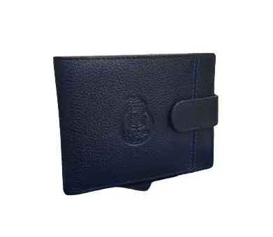 Carteira de Documentos com presilha exterior - Pele - Preta- FCP