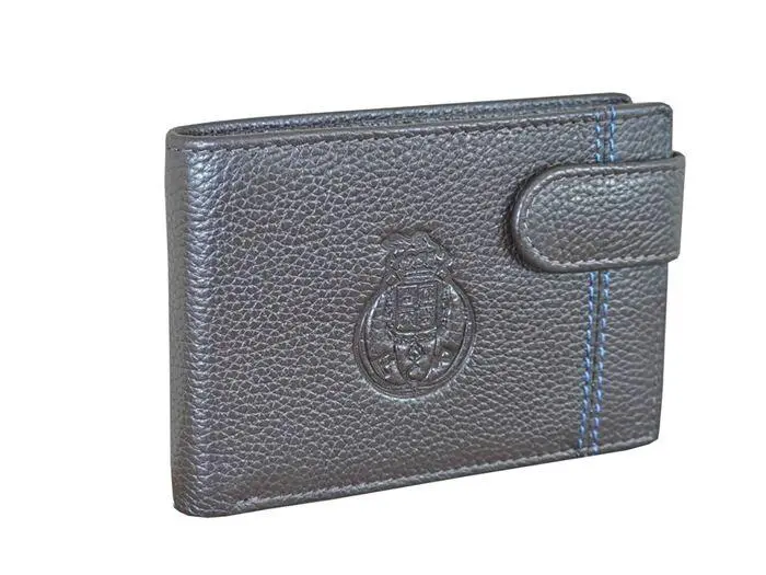 Carteira de Documentos com presilha exterior - Pele - Castanha - FCP