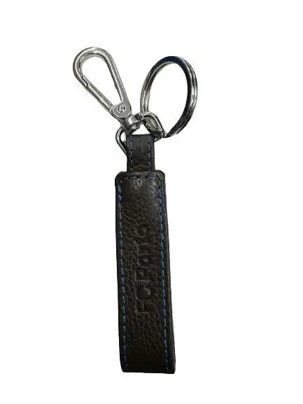 Porta Chaves de Pele em Caixa com Logo FCP- Castanho