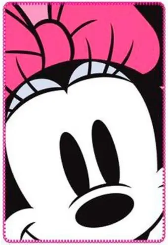 Manta Polar Rosa Minnie com Cara