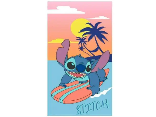 Toalha de Praia de Algodão Azul 70x140cm - Stitch