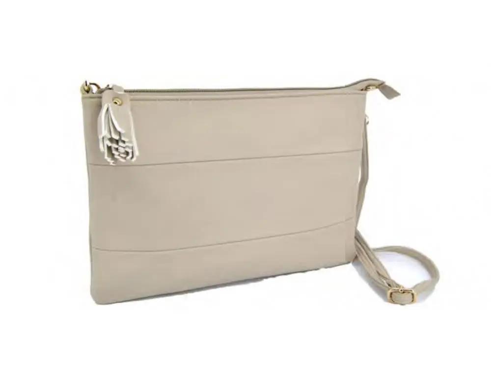 Clutch c/ Alça de Traçar "Ciara" Beige - Monica Moon