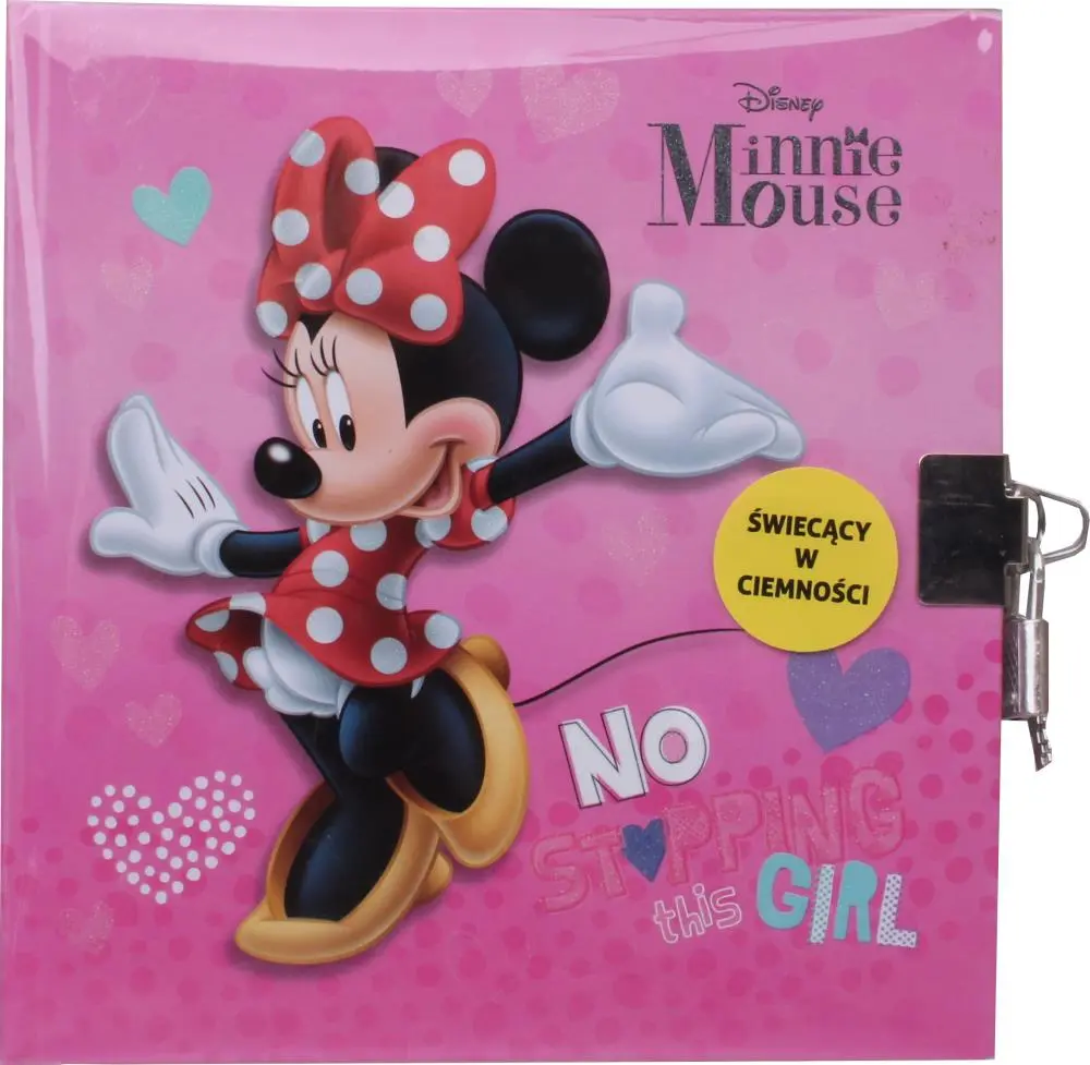 Diário com Cadeado Rosa "No Stopping This Girl" - Minnie