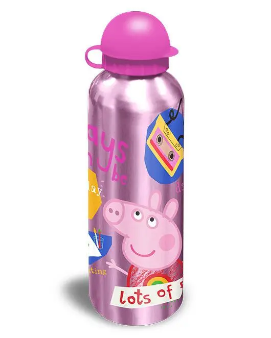 Cantil de Alumínio Rosa Peppa "Rainy Days Can Be Lots Of Fun" 500ml - Peppa Pig