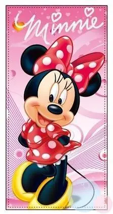 Toalha de Praia Minnie Rosa c/ Riscas