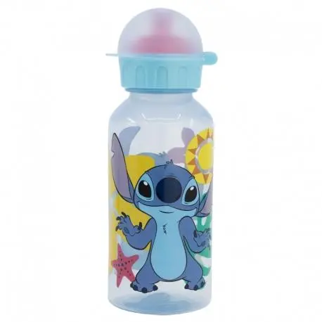 Garrafa Azul Transparente 370ml - Stitch