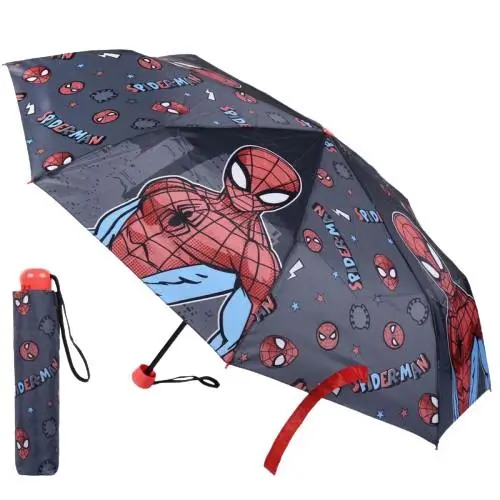 Guarda Chuva Preto c/Homem Aranha Manual 50cm - Spiderman