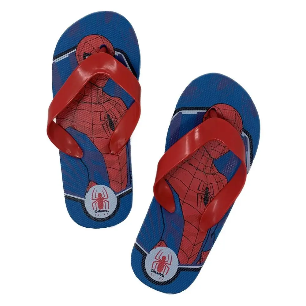 Chinelos de Praia Azuis Escuros com Homem Aranha de Perfil (33/34) - Spiderman