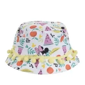Panamá Branco e Pompons Amarelos com Frutas (50) - Minnie
