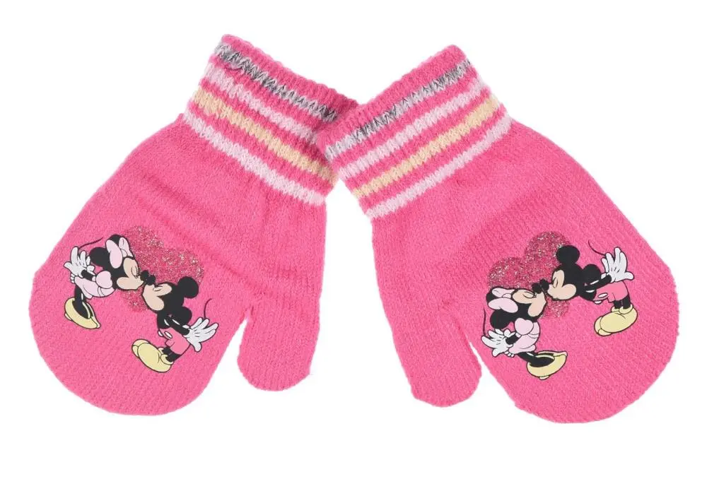 Luvas de Bebé Rosa Escuro Minnie e Mickey com Coração (TU) - Minnie