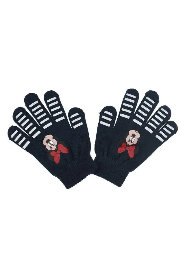 Luvas Azuis Escuras Com Riscas Brancas (TU) - Minnie