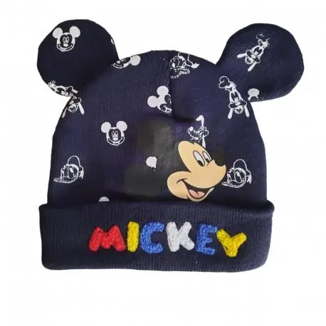 Gorro Infantil Azul Marinho com Orelhas do Mickey - Tam. 50 - Mickey