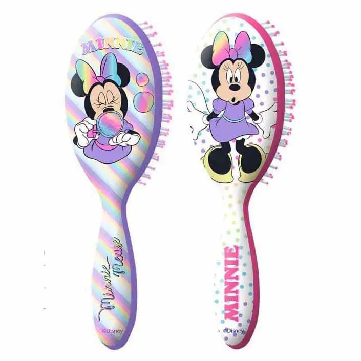 Escova de Cabelo Minnie Colorida Rosa/Roxa