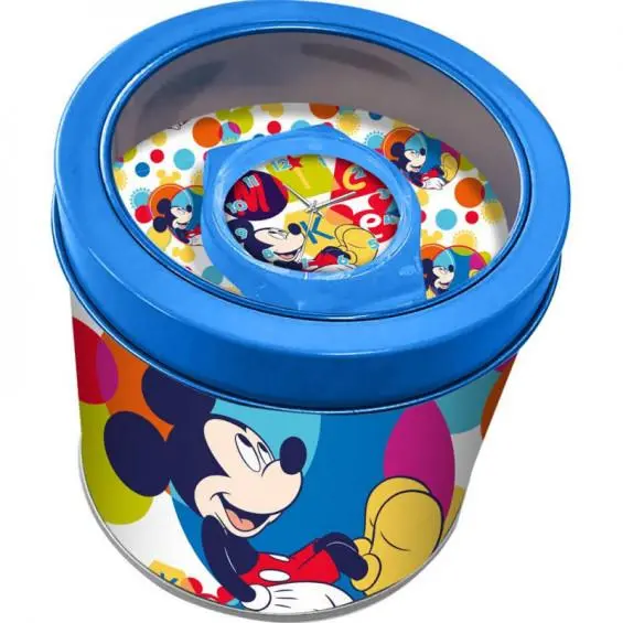 Relógio Analógico Vermelho em Caixa - Mickey