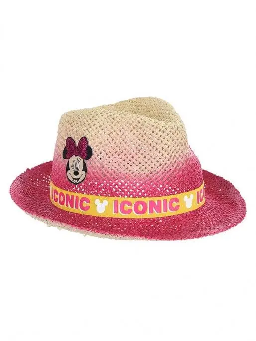Chapéu de Palha com Pontas Rosa "Iconic" (52) - Minnie