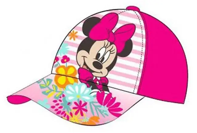 Boné Rosa Escuro com Riscas e Flores (48) - Minnie