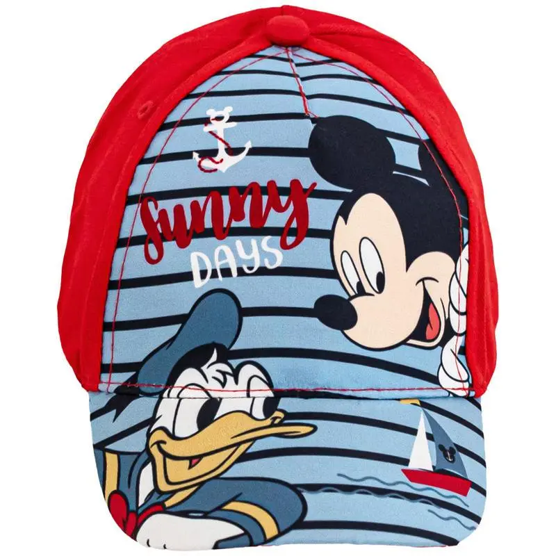 Boné Vermelho com Riscas e Donald "Sunny Days" (50) - Mickey