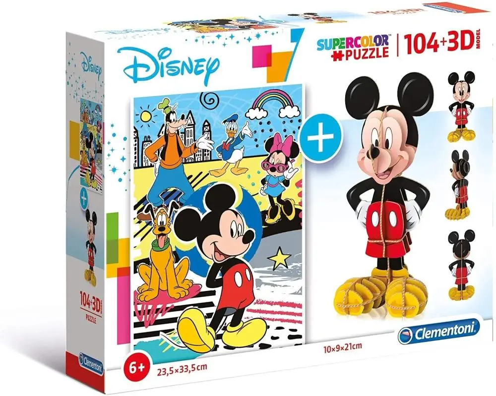 Clementoni - Puzzle 3D Mickey (104 pcs)