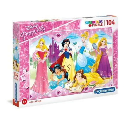 Puzzle Princesas 6 Personagens (104 pcs) - Clementoni