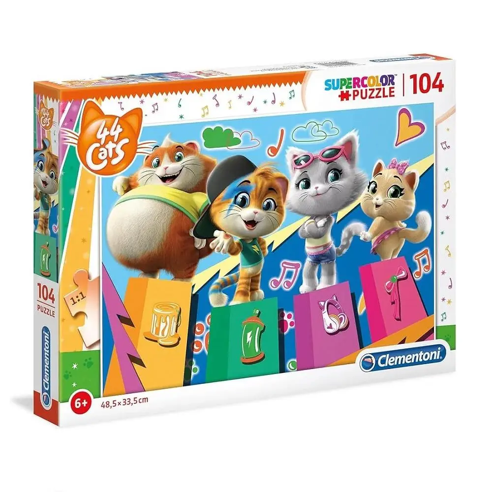Clementoni - Puzzle 44 Gatos (104 pcs)